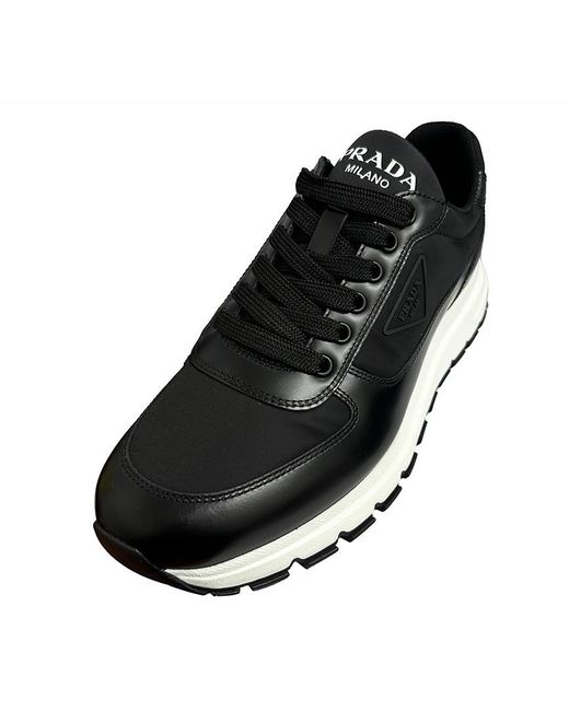 Prada Black Round-Toe Sneakers for men