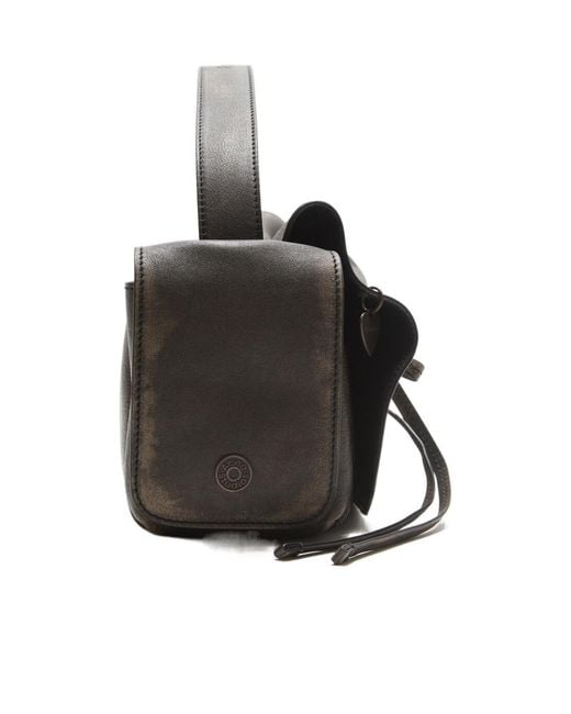 Acne Black Multipocket Logo-Embossed Shoulder Bag