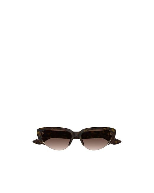 McQueen White Eyewear Cat-Eye Frame Sunglasses