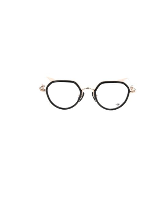 Chrome Hearts Black Full-Rimmed Plano Lenses