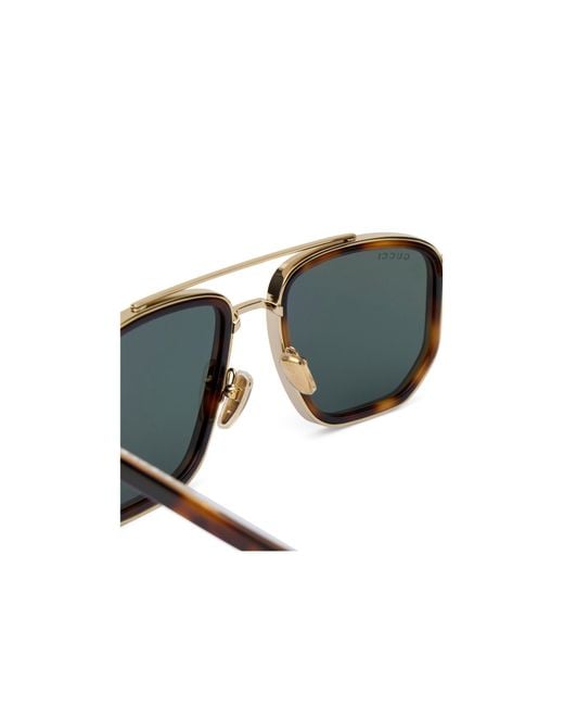 Gucci Multicolor Eyewear Navigator Frame Sunglasses for men