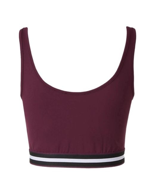 Off-White c/o Virgil Abloh Purple Logo Band Sleeveless Top