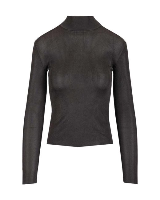 Self-Portrait Black Knit Top