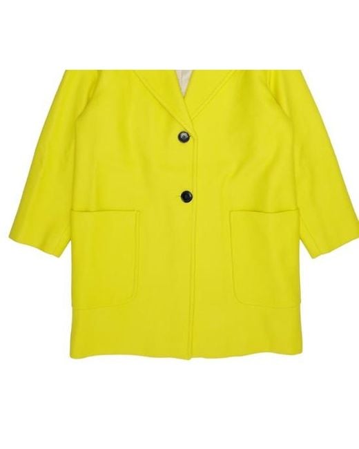 Weekend by Maxmara Yellow Single-Breasted Coat