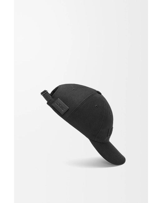 Loewe Black Logo Embroidered Baseball Cap