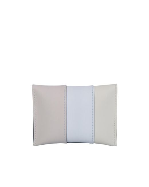 Sunnei White Gomma 3 Panelled Card Holder for men