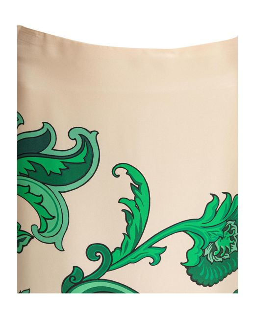 Etro Green Satin Skirt