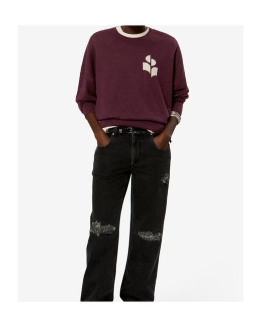 Isabel Marant Purple Marisans Crew-Neck Sweater