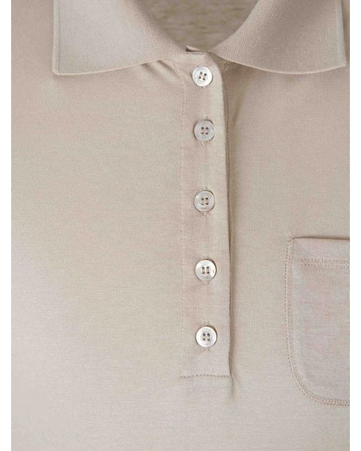 Herno Natural Short-Sleeved Polo Shirt