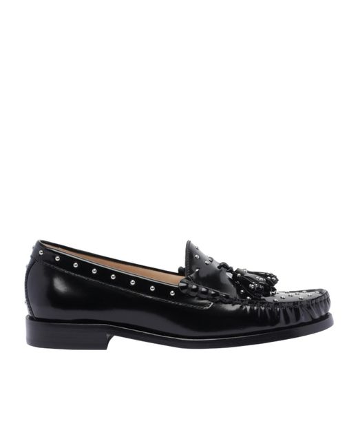 Stuart Weitzman Black Tassel Loafers