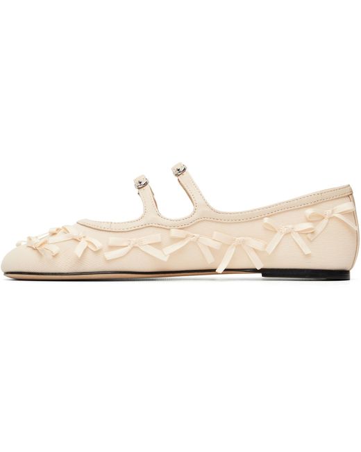 Marc Jacobs White The Bow Mesh Kiki Ballet Flats