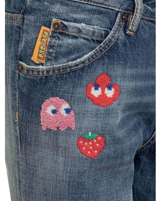 DSquared² Blue Pac- Patch Detailed Jeans