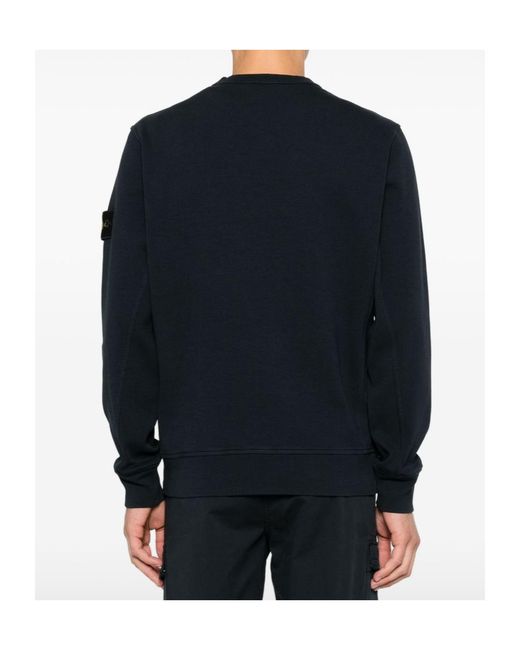 Stone Island Black Crew-Neck Sweatshirt for men