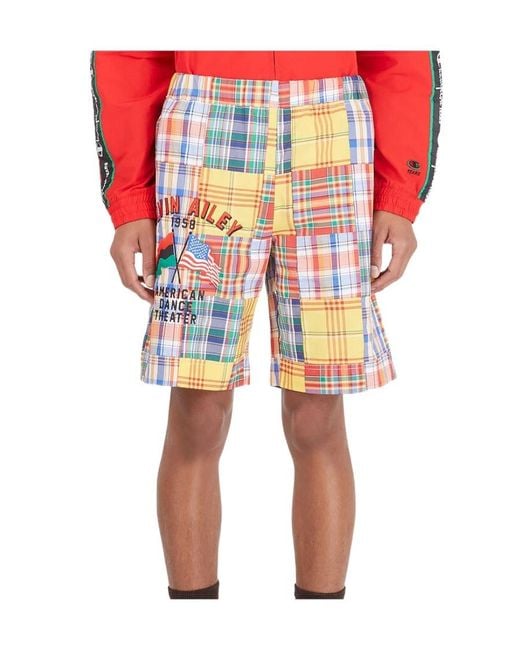 Champion Red Loose And Tight Design Shorts for men