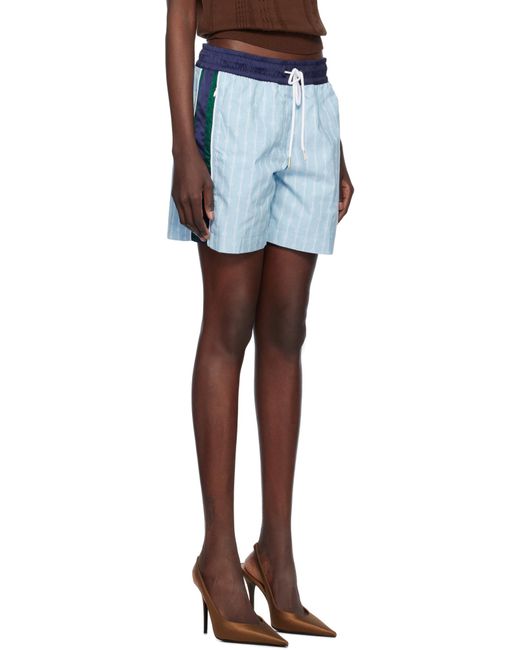 Casablanca Blue Elastic Waist Shorts