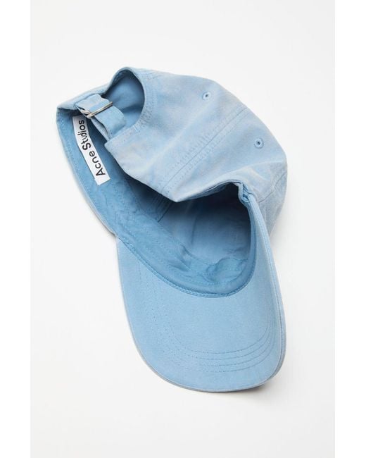 Acne Blue Embroidered-Logo Cap for men