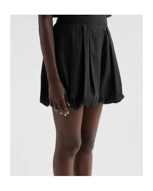 Jil Sander Black Poplin Balloon Shorts