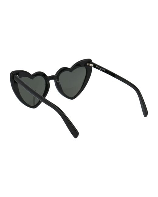 Saint Laurent Black Eyewear Heart Shaped Sunglasses