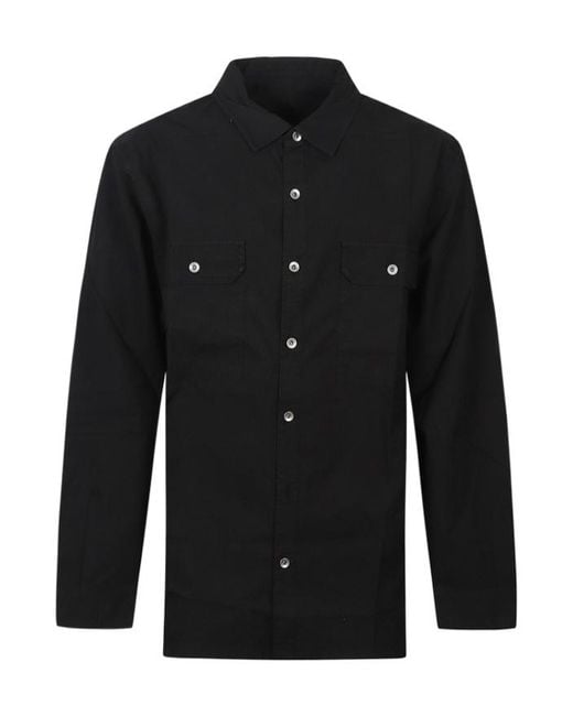 Rick Owens Black Striped Shirt for men