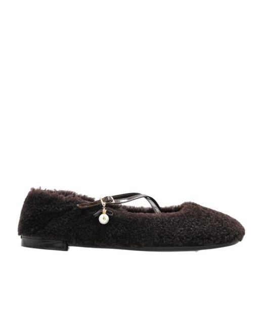 Jimmy Choo Black Eleri Ballerinas
