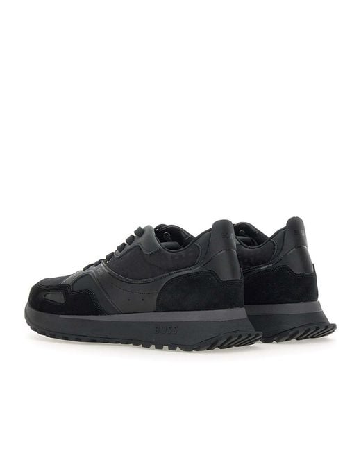 Boss Black Boss Logo Embossed Lace-Up Sneakers for men