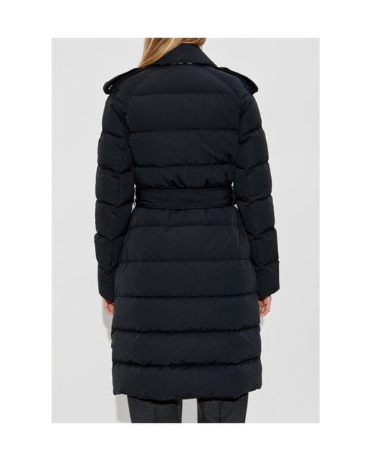Burberry Blue Belted Waist Down Coat