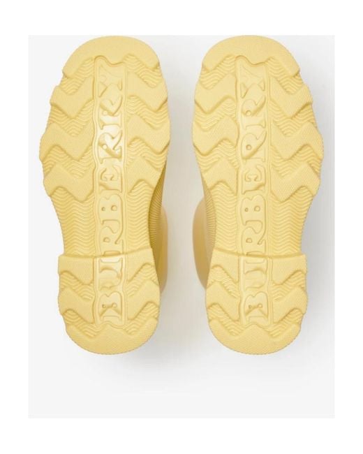 Burberry Yellow Marsh Rain Knee-High Boots