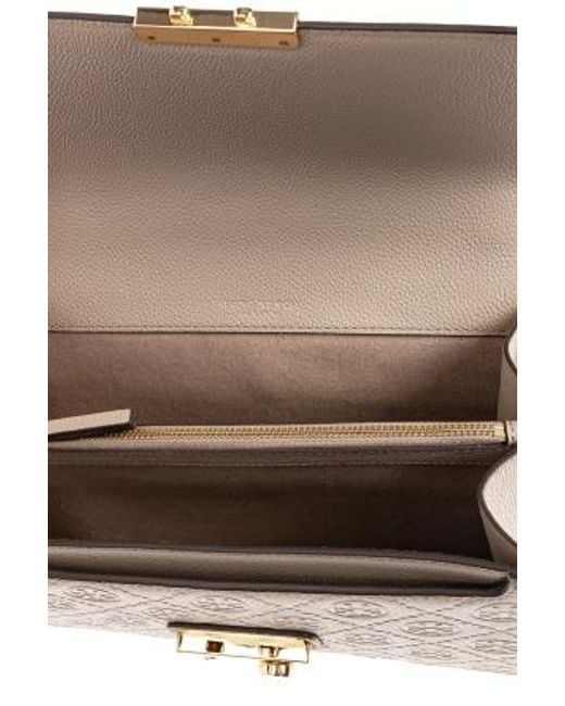 Tory Burch Natural T Monogram Shoulder Bag