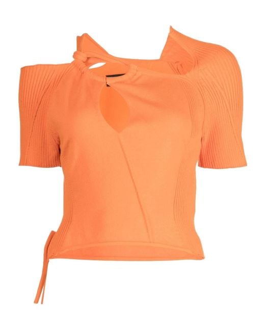 OTTOLINGER Orange Short-Sleeved Knitted T-Shirt