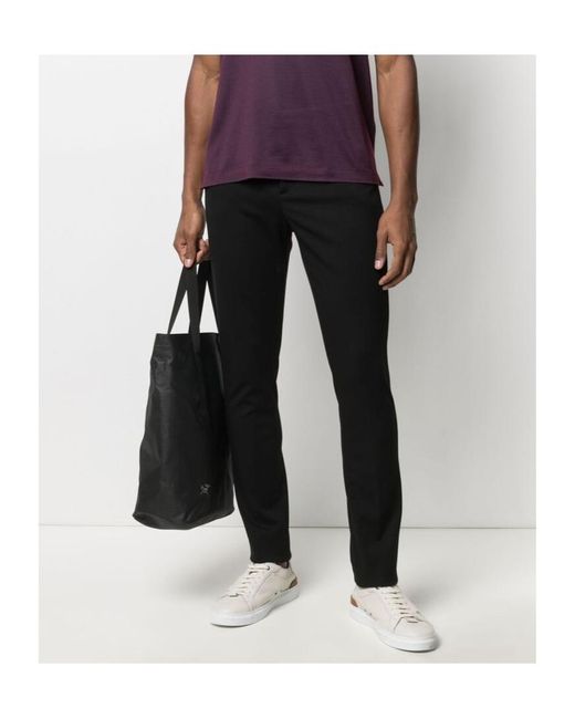 Dondup Black Belt Loops Slacks for men