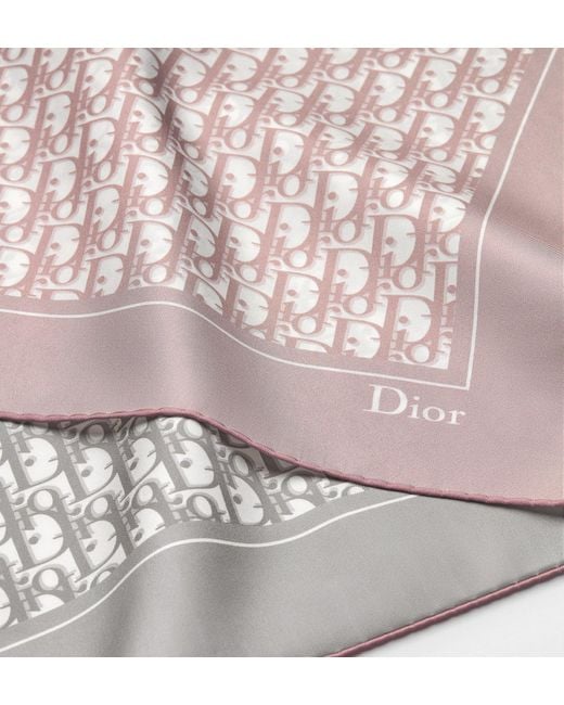 Dior Pink Monogram Border Scarf