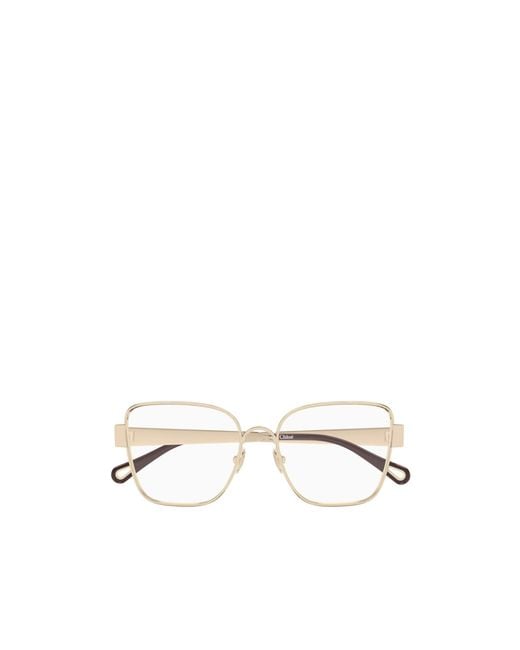 Chloé White Chloé Eyewear Butterfly Frame Glasses for men