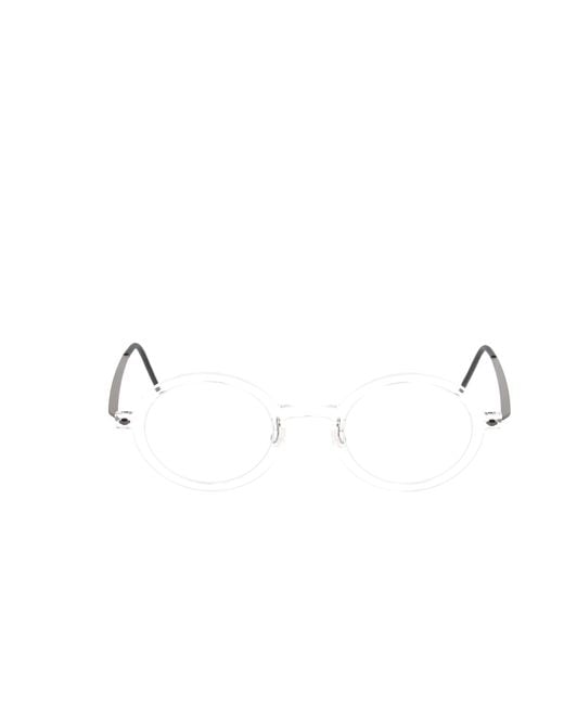 Lindberg White Round Frame Glasses