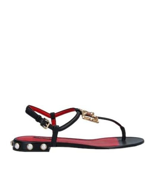 Dolce & Gabbana Brown Roundtoe Flipflops