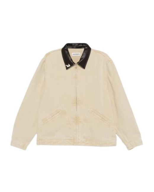 Carne Bollente Natural Polo-Collar Zip-Fastening Jacket for men