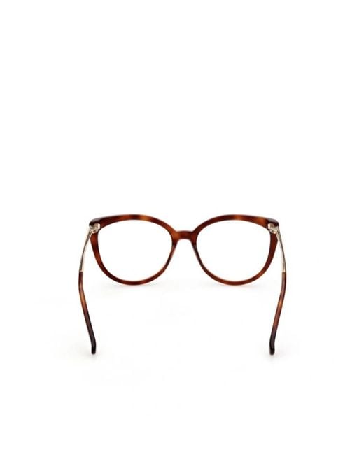 Max Mara White Cat-Eye Frame Glasses