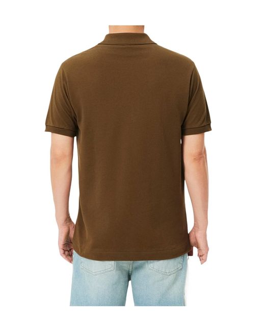 Lacoste Brown Classic Fit L.12.12 Original Polo Shirt for men