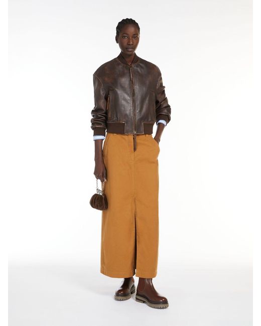 Weekend by Maxmara Brown Hiltex Zip-Up Bomber Jacket