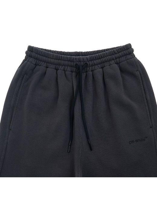 Off-White c/o Virgil Abloh Blue Wide-Leg Cotton Track Pants for men