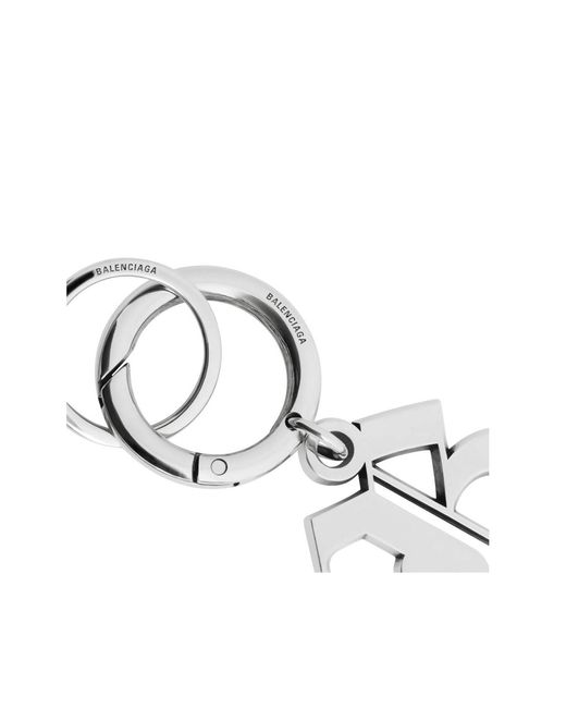 Balenciaga White Melrose B Keychain
