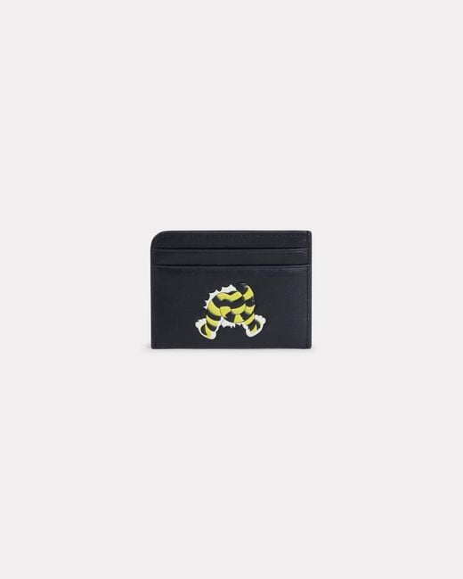 KENZO Black Wild Tiger Card Holder for men