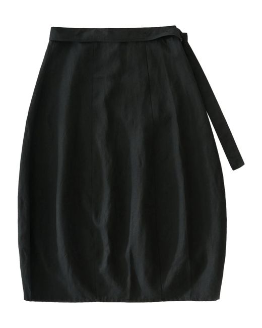 Studio Nicholson Black Belted Wrap Skirt