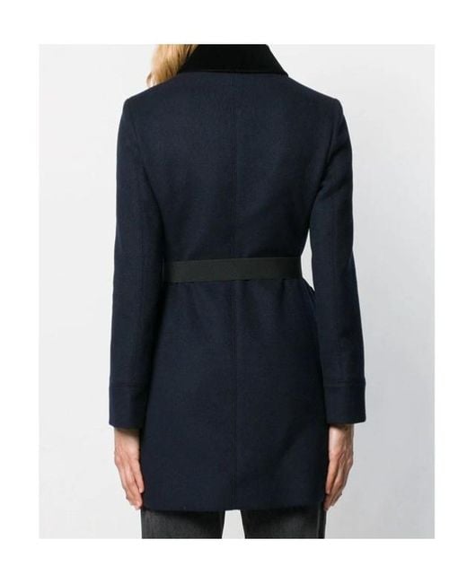 Gucci Blue Lapel Logo Coat
