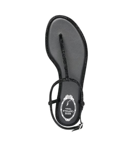 Rene Caovilla Brown René Caovilla Diana Embellished Thong Sandals