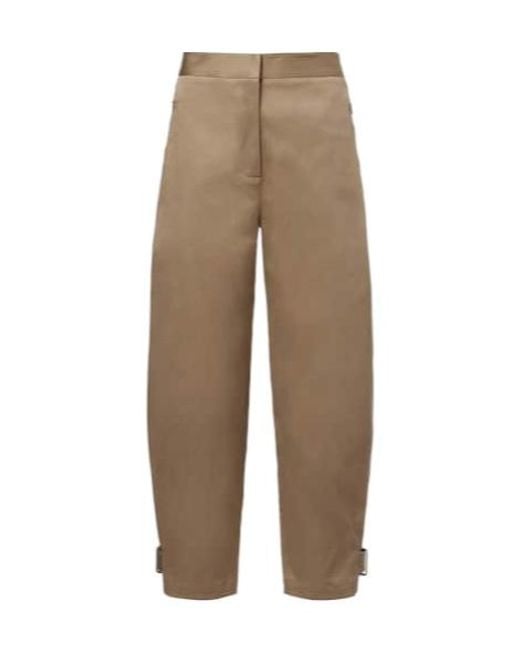 Proenza Schouler Natural Cotton Barrel-Leg Pants