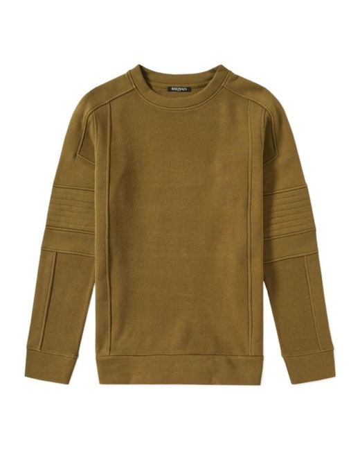 Balmain Green Biker Sweatshirt for men