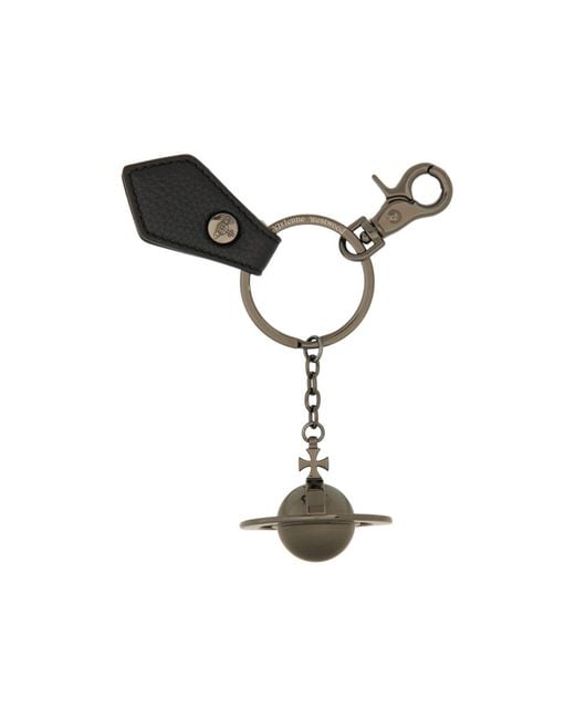 Vivienne Westwood Black 3D Orb Keyring for men