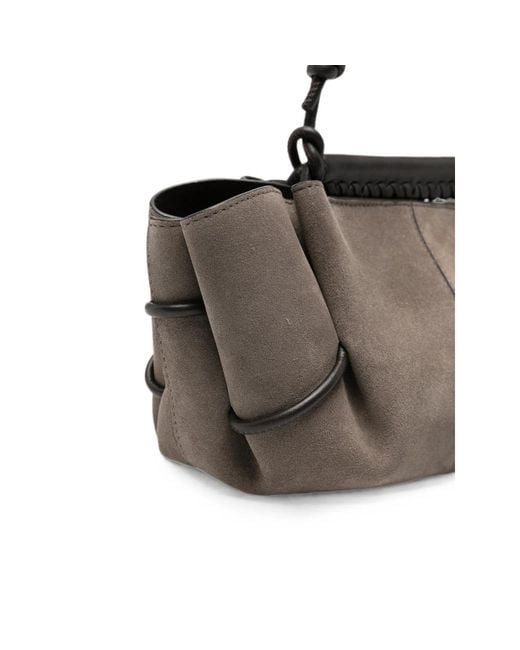 Hereu White Ruched Detail Handbag