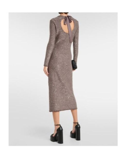 Altuzarra Gray Cindy Metallic Knit Maxi Dress