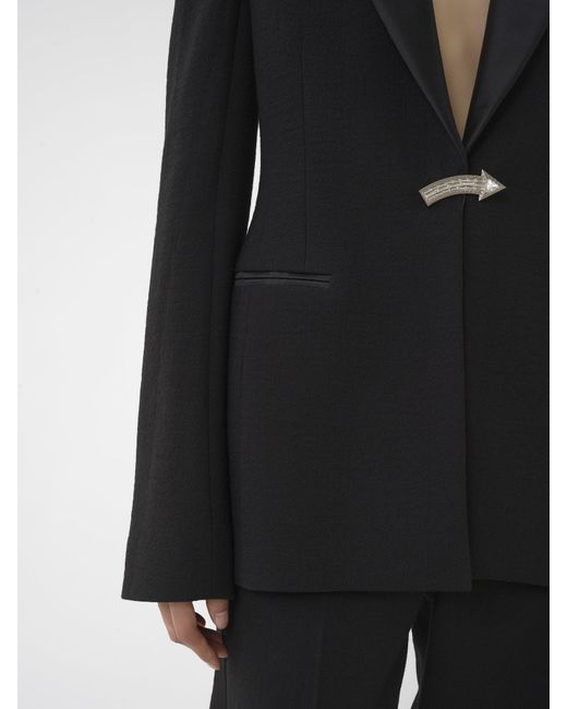 Chloé Black Chloé Embellished Tuxedo Jacket
